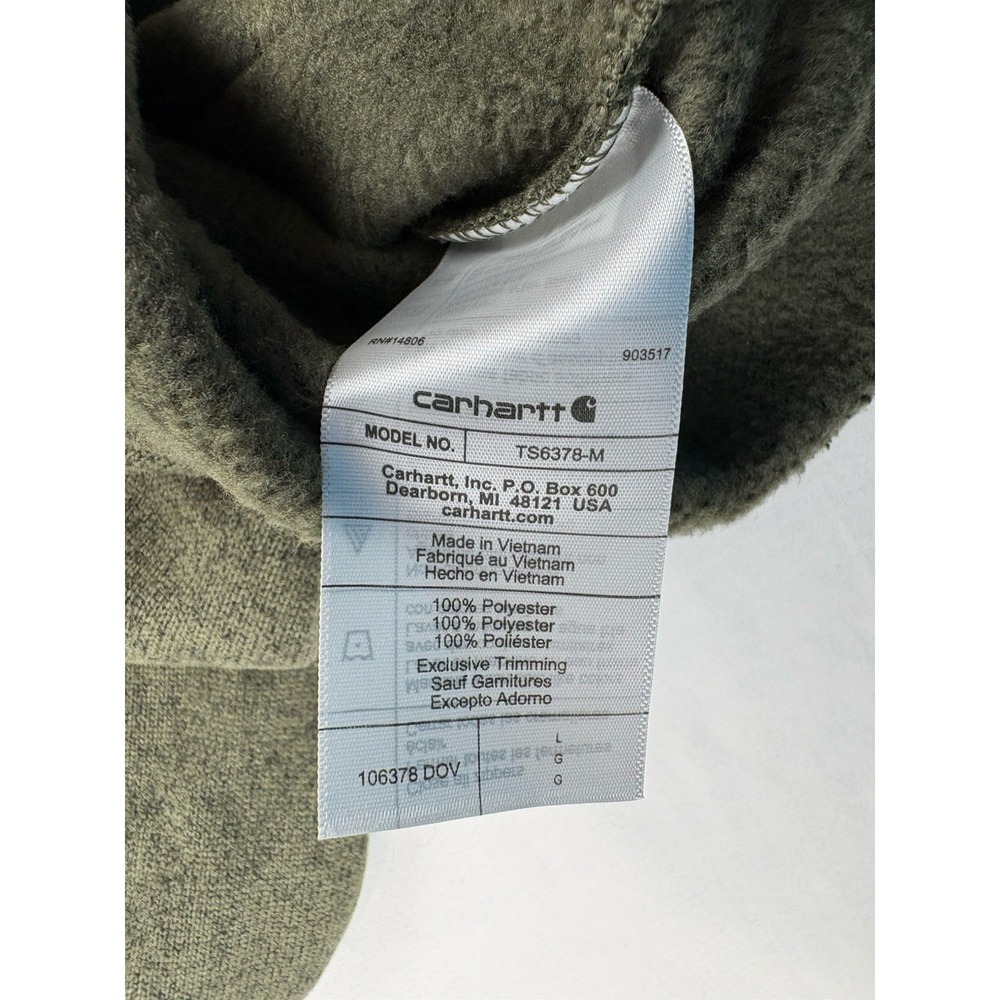 Carhartt 1/4 Zip Sweater Fleece Relaxed Fit Midweight 106378 Men's Large - Picture 15 of 15